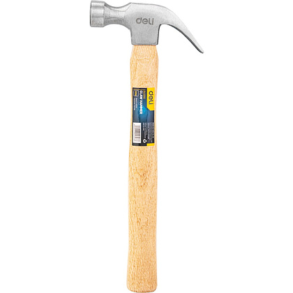 Молоток-гвоздодер Deli YS EDL5250, 0,5 кг, деревянная рукоятка