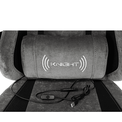 Кресло игровое Бюрократ Knight "Custom/F GR", ткань, пластик, серый, черный - 11