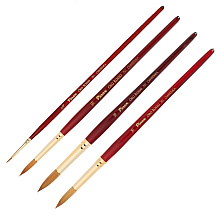 Кисть для рисования "Pinax Oro Rosso" синтетика, круглая