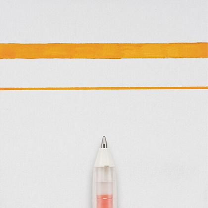 Ручка гелевая "Gelly Roll Glaze", 0.6 мм, прозрачный, стерж. оранжевый - 2
