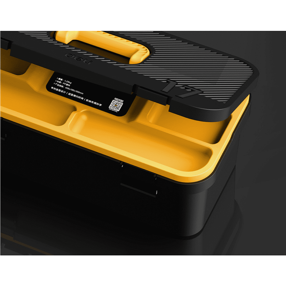 Ящик для инструмента Deli "DL432814", 350х170х150 мм (14"), пластмасса - 2