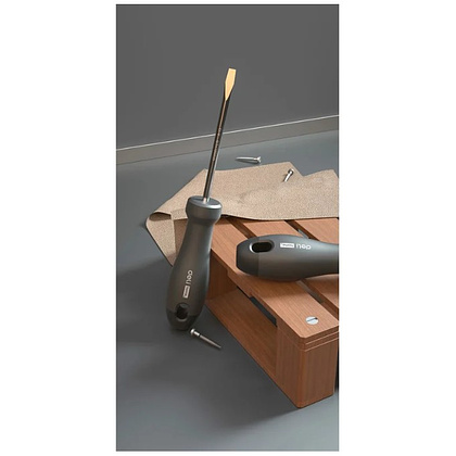 Набор отверток Deli HS HT1004, 4 шт. (PH1х100,PH2х150,SL5х100, SL6х150), Soft Touch, черный - 3