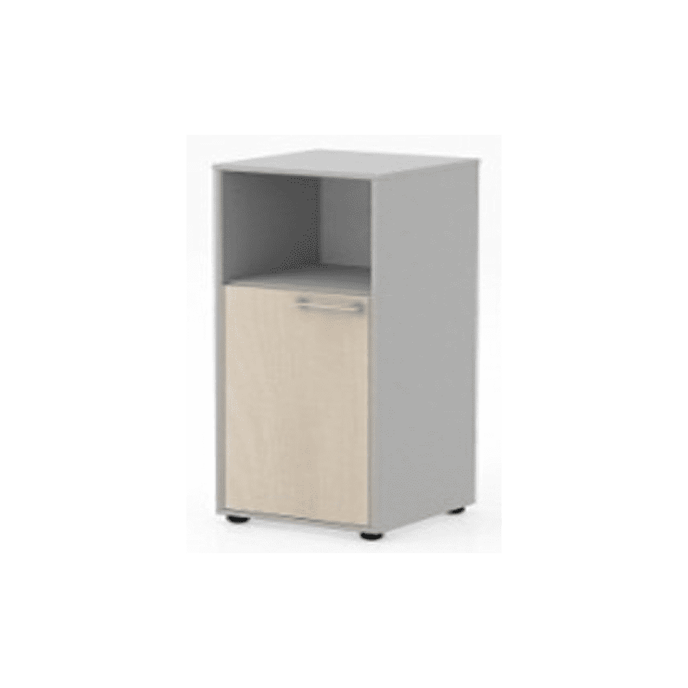 Коллекция Титан Шкаф средний узкий ТН431/2+ТНД21Л/П+ТНТ40/2, 400х400х1103, с глухой малой дверью и топом