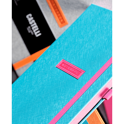 Блокнот "Shell turquoise", А5, 96 листов, голубой, срез розовый - 6