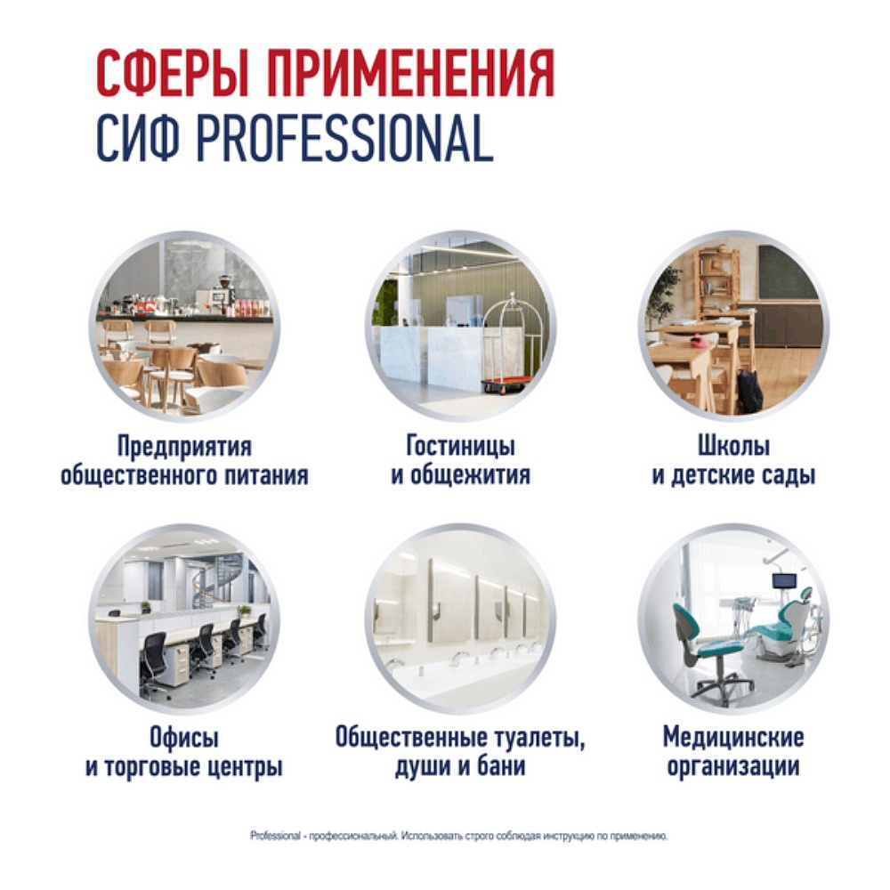 Средство чистящее для удаления пятен "Сиф Professional РЕМУВ-1", 500 мл, пятновыводитель - 4