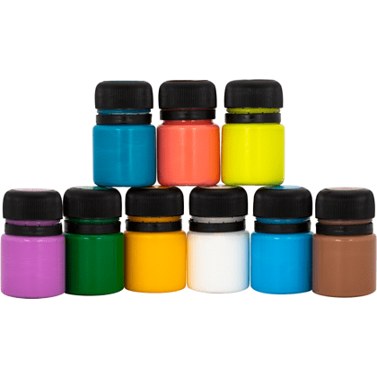 Краска акриловая матовая "Декола тропики", набор 9 цветов, 20 мл, банки - 9