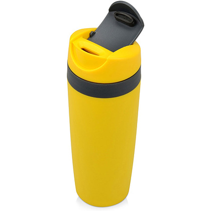 Кружка термическая "Лайт", пластик, 450 мл, желтый, темно-серый - 2