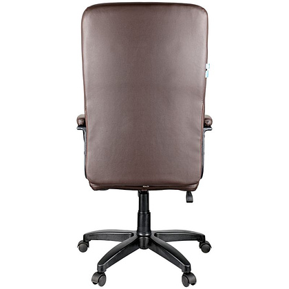 Кресло для руководителя Helmi "HL-E80 Ornament", экокожа, пластик, коричневый - 4