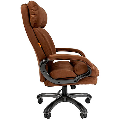 Кресло для руководителя "Chairman Home 505", велюр, пластик, коричневый - 3