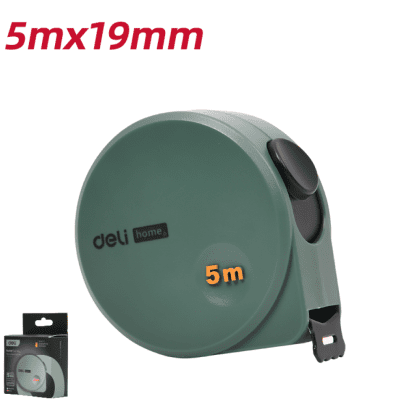 Рулетка Deli HS EHT8519L, 5 м х 19 мм, Soft Touch, зеленый - 5