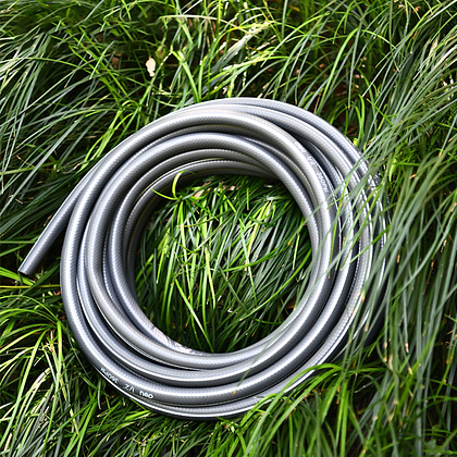 Шланг поливочный армированный четырёхслойный Deli GS EDL8072-15, 1/2", ПВХ, 15 м, серый - 4