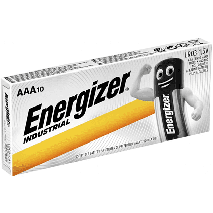 Батарейки алкалиновые Energizer "Industrial AAA/LR03", 10 шт, щелочные