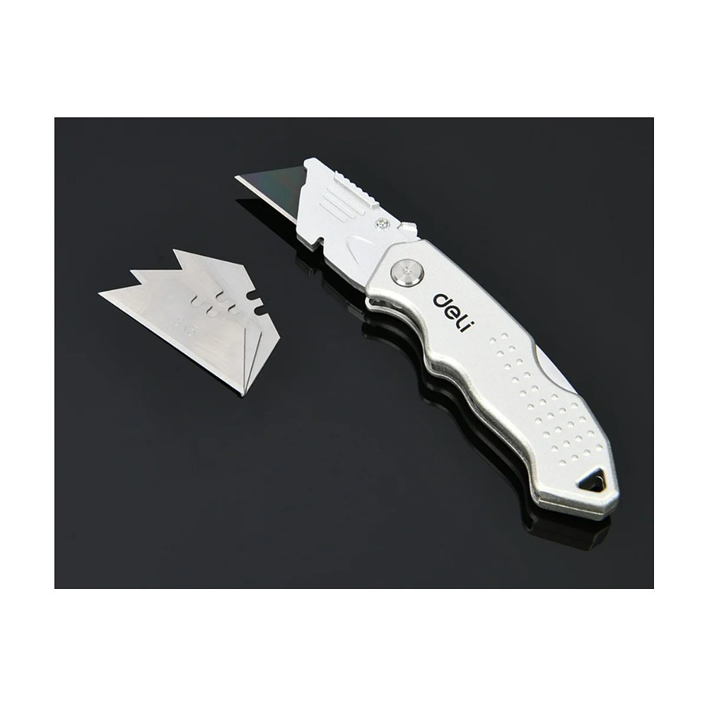Нож строительный Deli YS EDL008Z, 19 мм, складной, трапеция - 3