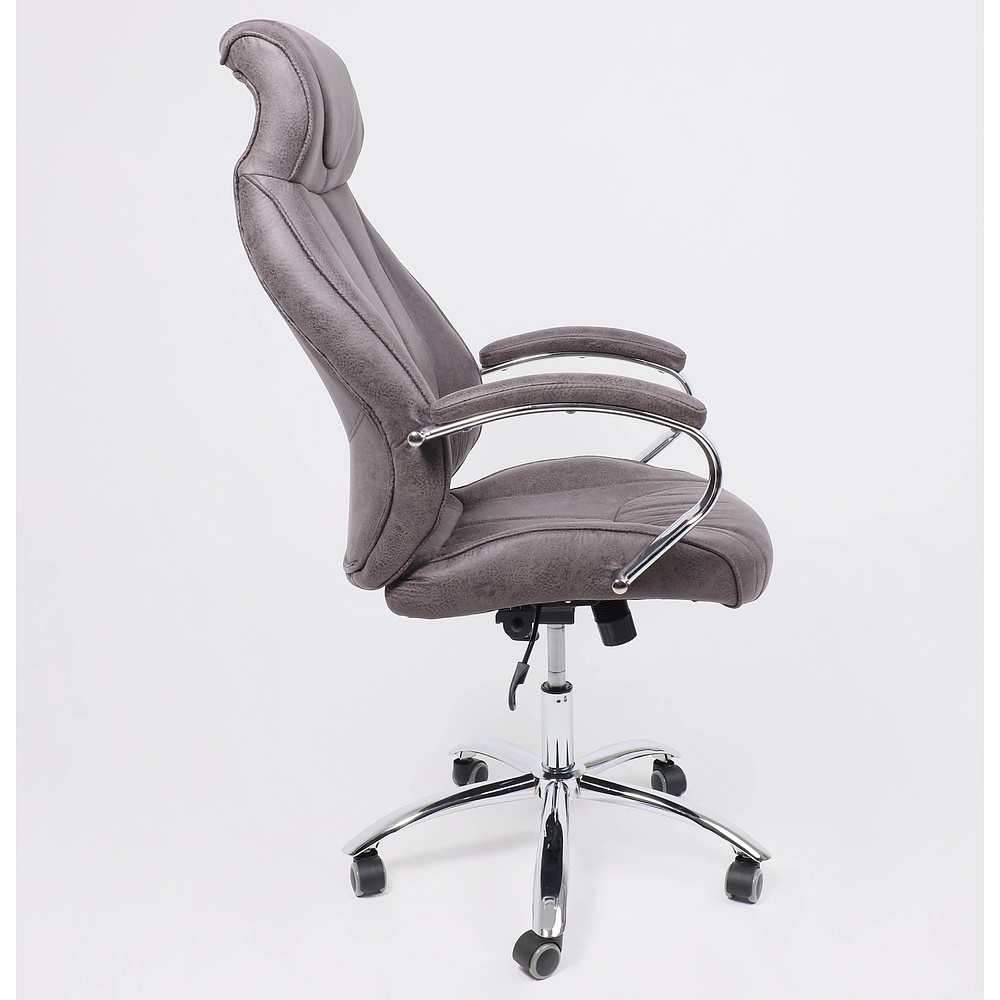 Кресло для руководителя AksHome "Legran", ткань, хром, коричневый - 3