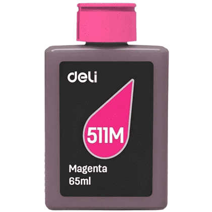 Чернила Deli 511M, 65 мл, пурпурный