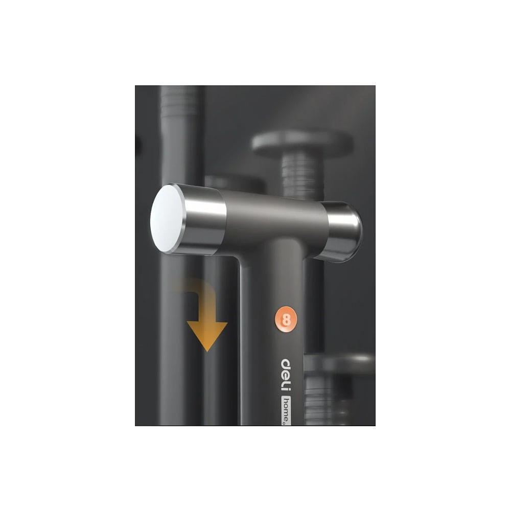 Молоток Deli HS EHT7008C, 0,25 кг, Soft Touch, оранжевый - 4