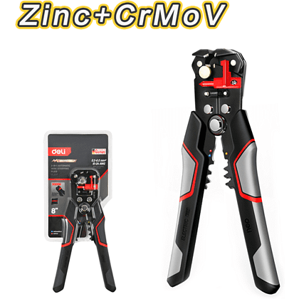 Съемник изоляции автоматический "Deli", 205 мм, черный, красный - 5