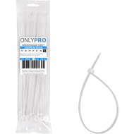 Хомут нейлоновый OnlyPro, 4.8х370 мм, белый, 100 шт