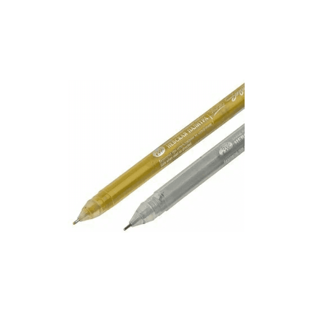 Ручка гелевая "Сонет", 0.5 мм, 2 шт., серебро, золото - 4