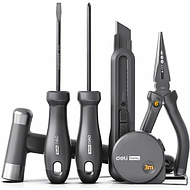 Набор ручного инструмента Deli HS EHT0006, 6 предметов, Soft Touch, черный