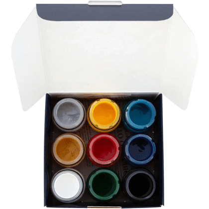 Краска акриловая по ткани "Декола", набор 9 цветов, 20 мл, банки - 5