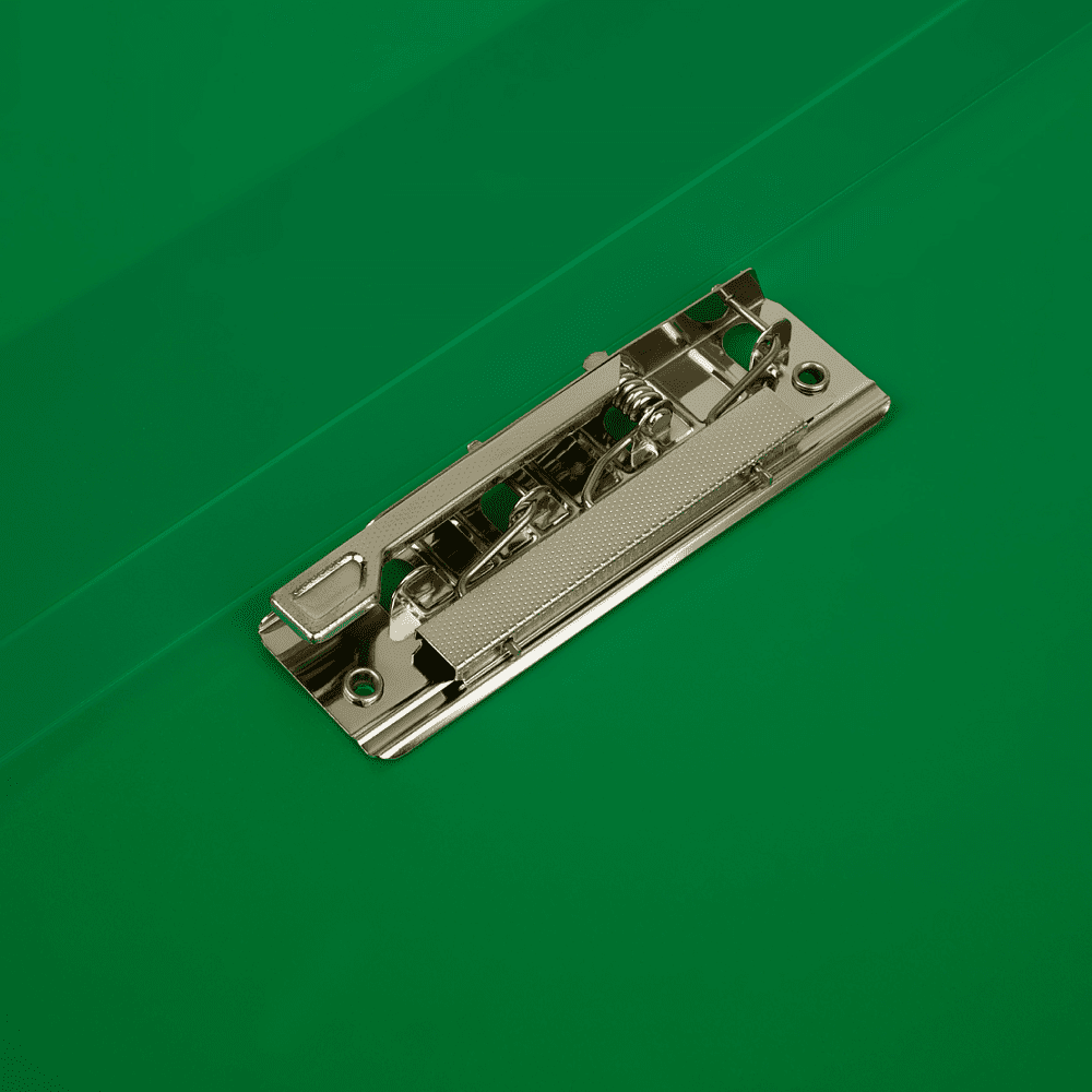 Папка В-611 "Стандарт" с зажимом и карманом, пластик , зеленый - 3