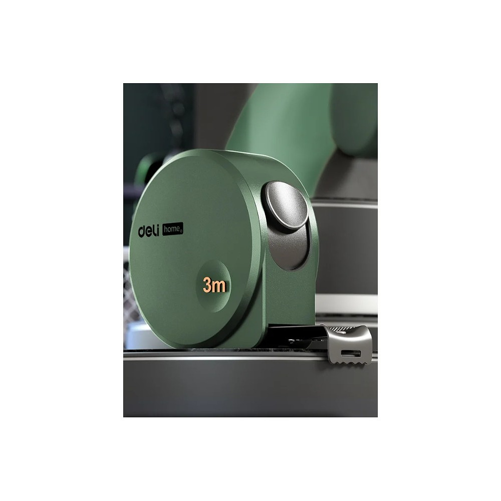 Рулетка Deli HS HT8316L, 3 м х 6 мм, Soft Touch, зеленый - 2