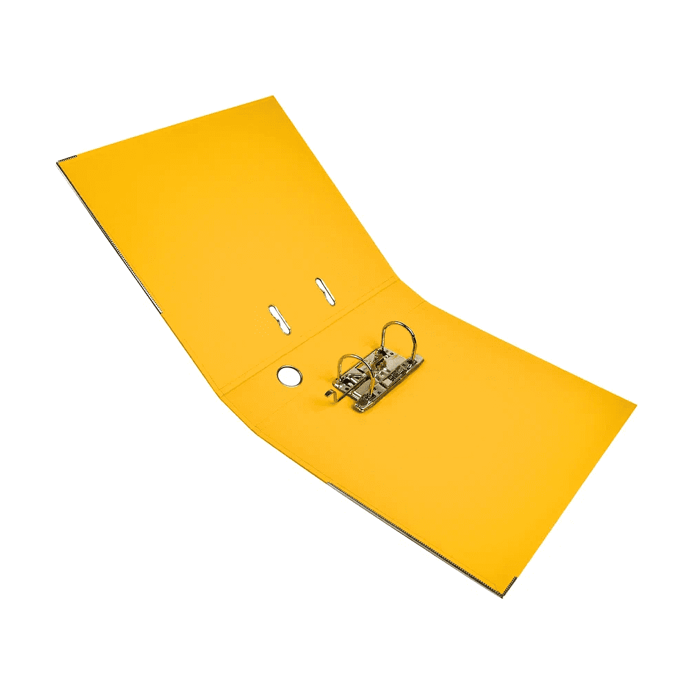 Папка-регистратор "Yesli:", А4, 75 мм, ПВХ, желтый - 5