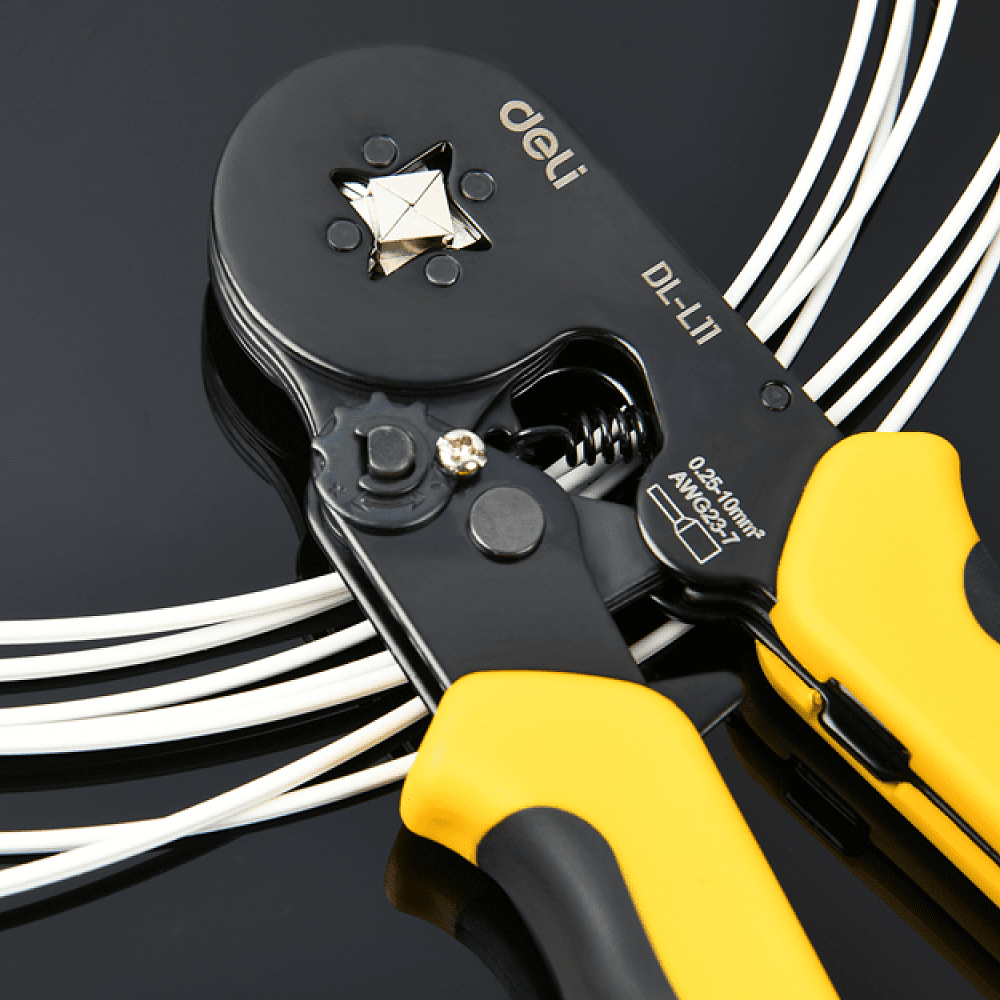 Пресс-клещи Deli YS EDL-L11, 0.25 - 10 мм², квадратная матрица - 2