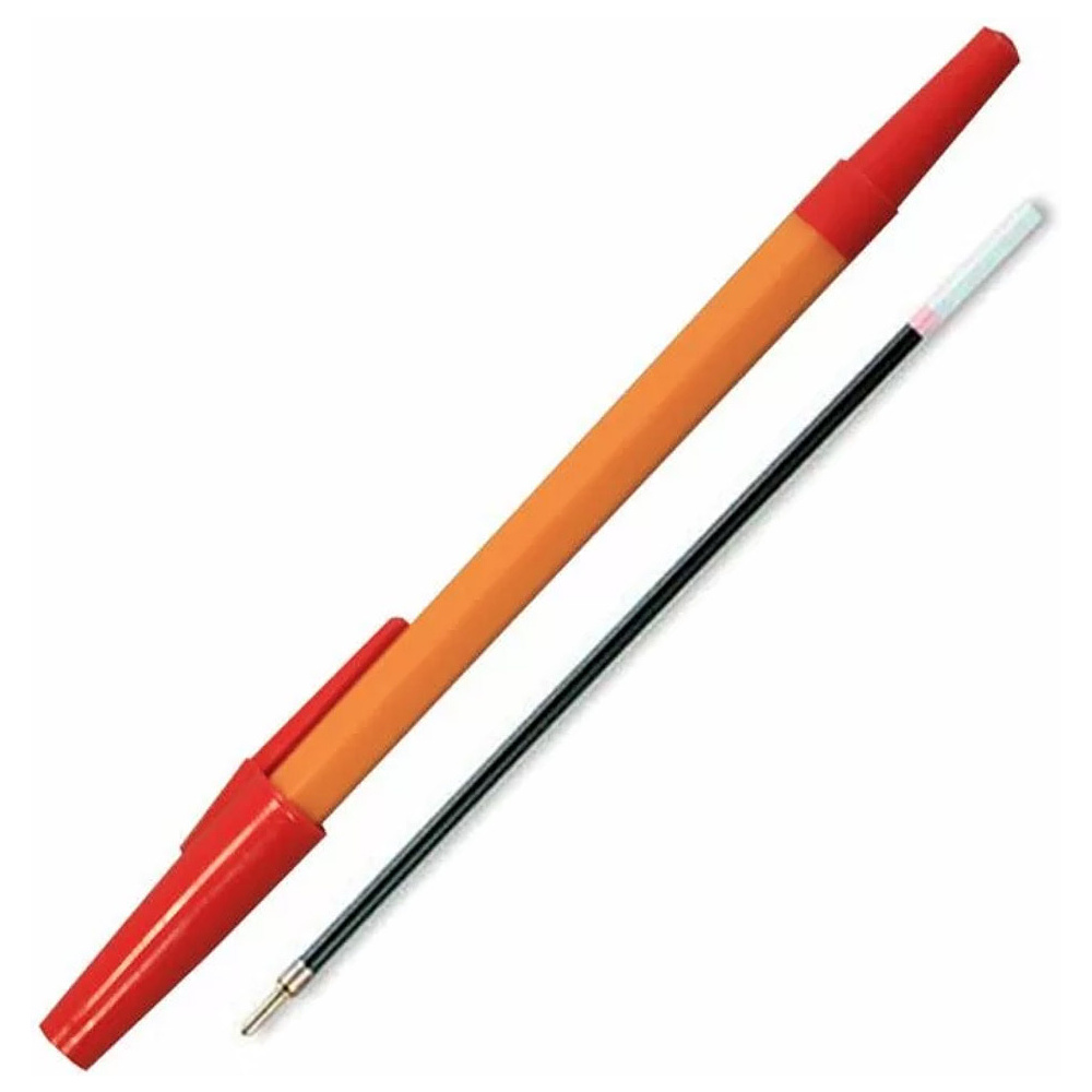 Набор шариковая ручка + стержень, красный