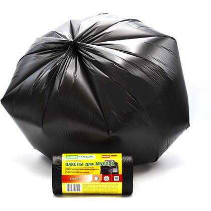 Мешки для мусора "Mirpack Extra", 12 мкн, 60 л, 20 шт/рулон - 2