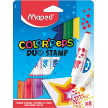 Фломастеры Maped "Color Peps Duo Stamps", 8 шт