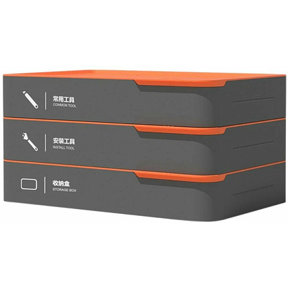 Набор ручного инструмента Deli HS H1001-ADE, 15 предметов, бокс, Soft Touch, оранжевый - 3