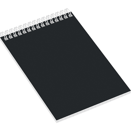 Блокнот "Для конференций", А5, 145х205 мм, 60 листов, в клетку, спираль сверху, черный - 2