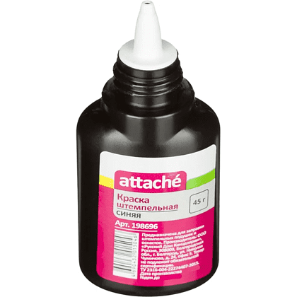 Краска штемпельная "Attache", 45 г, синий - 2