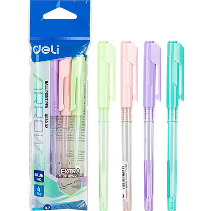 Набор ручек шариковых "Arrow" 0,7 мм., пласт., ассорти, стерж. синий, 4 шт - 5