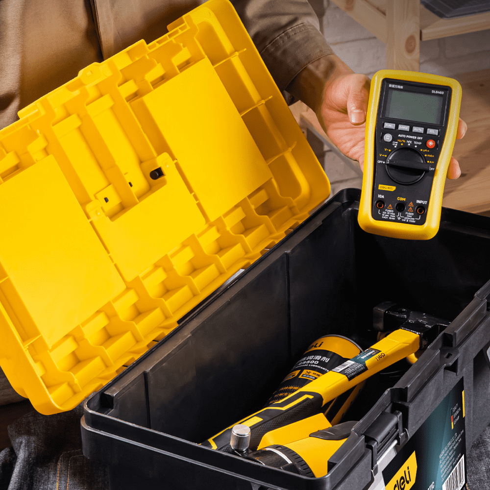 Ящик для инструмента Deli "EDL-TC290", 470x240x205 мм, пластмасса, металлические застежки - 3