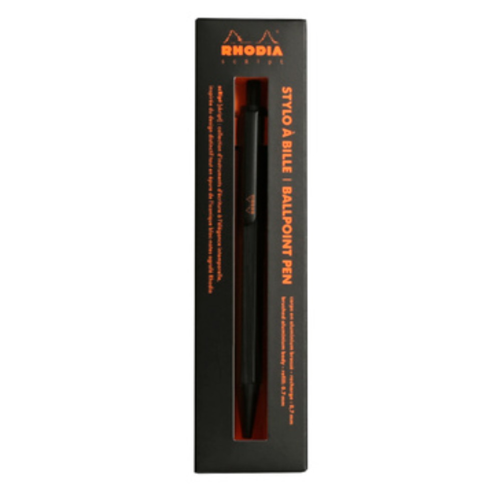 Ручка шариковая Rhodia "scRipt", 0.7 мм, черный, стерж. черный - 2