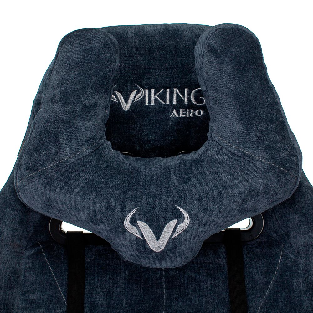 Кресло игровое Zombie "VIKING KNIGHT Fabric", ткань, металл, синий - 12