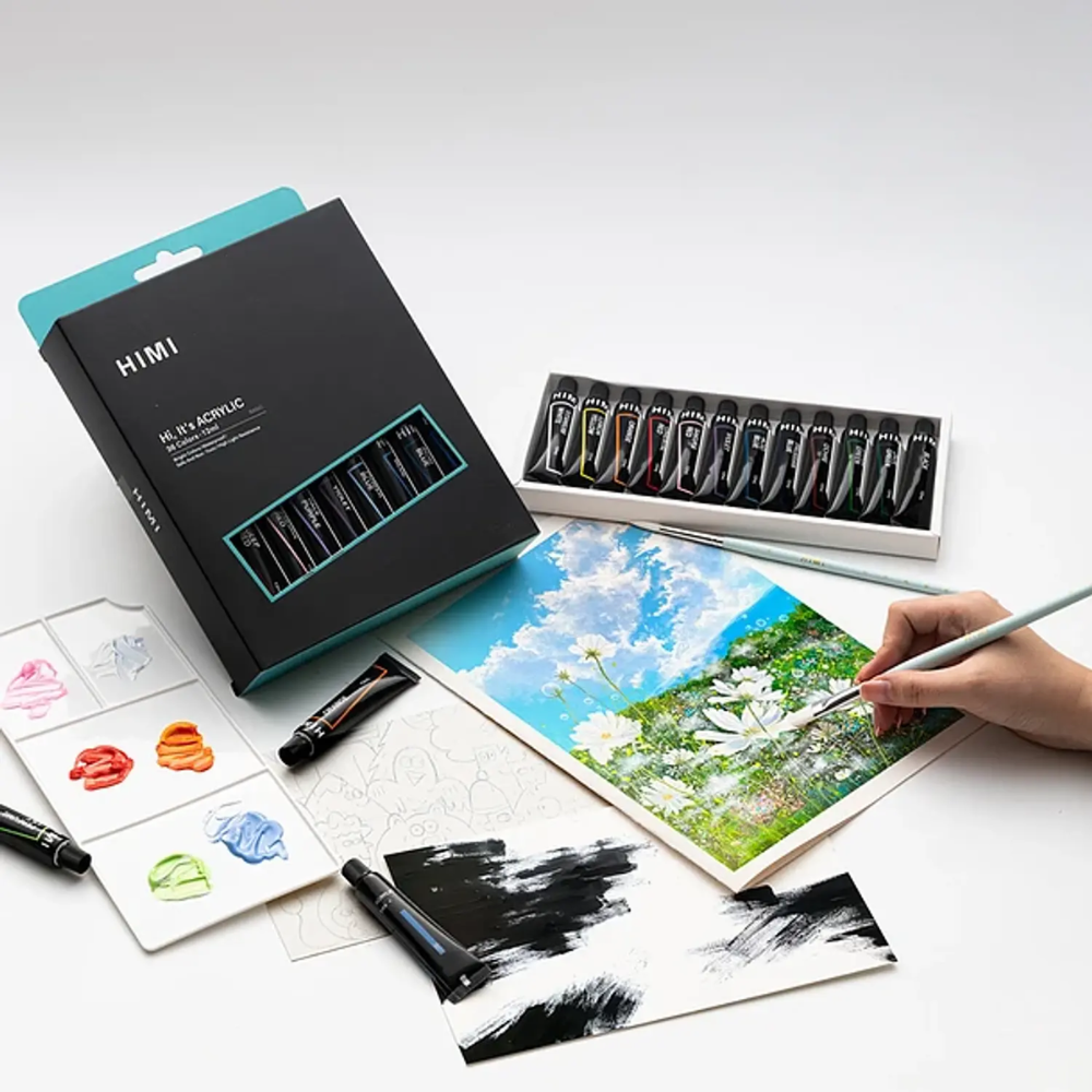 Краски акриловые "Himi.New vision", 24 цвета, тубы - 4