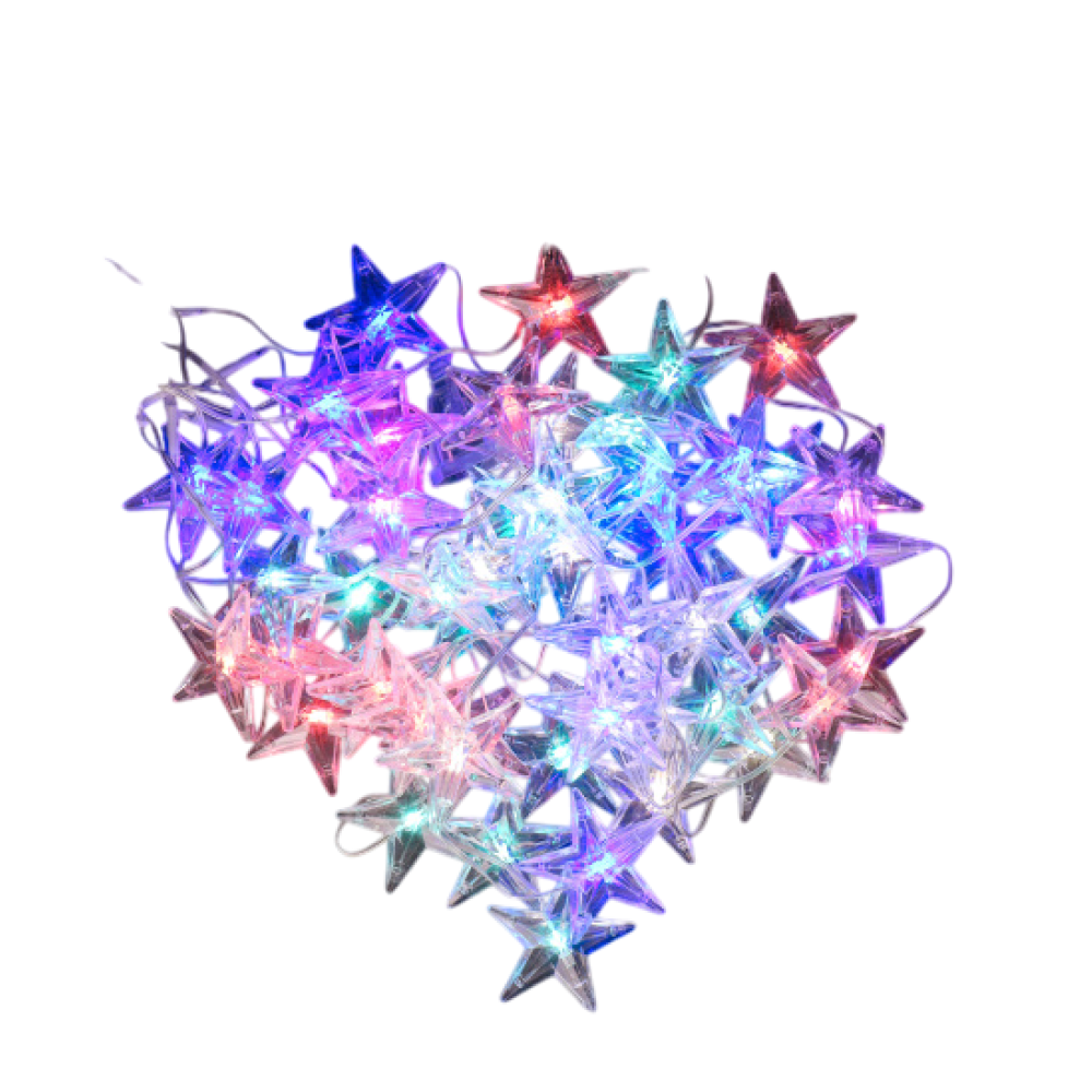 Гирлянда электрическая LED "Бахрома. Звезда", мультиколор