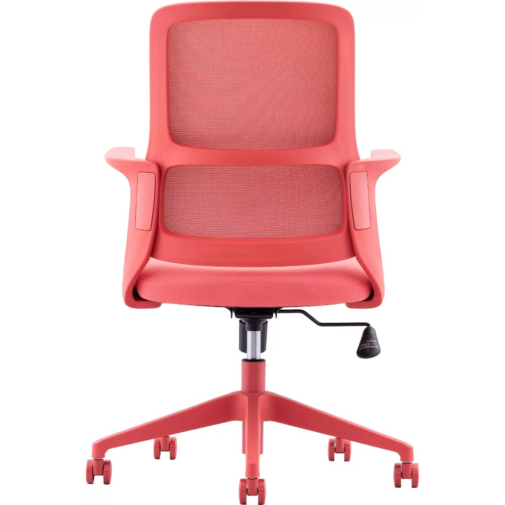 Кресло для персонала EVERPROF Elf, сетка, красный - 5