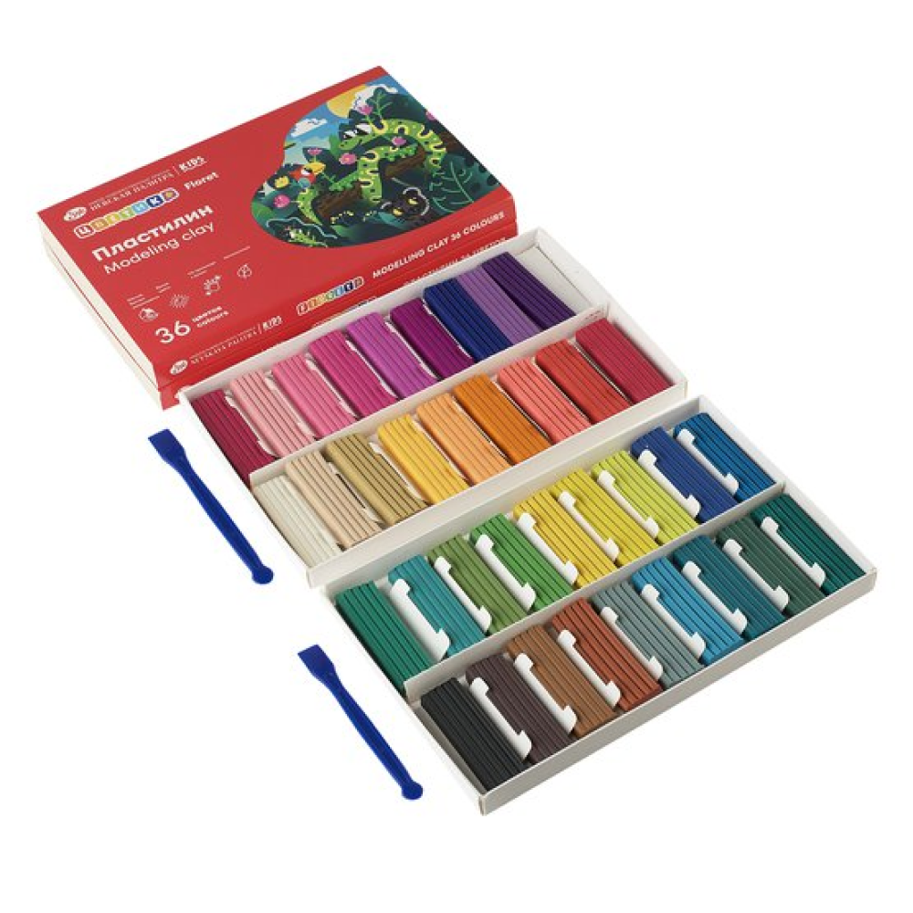 Пластилин "Цветик", 36 цветов - 2