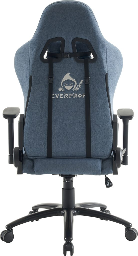 Кресло игровое EVERPROF Ghost ткань, синий, крестов. металл - 5
