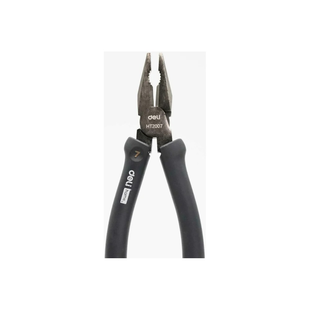 Длинногубцы Deli HS EHT2007, 180 мм, Soft Touch, черный - 2