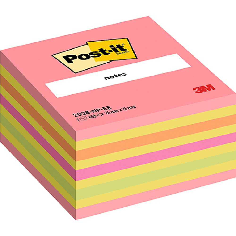 Бумага для заметок на клейкой основе "Post-it Classic. Неон"