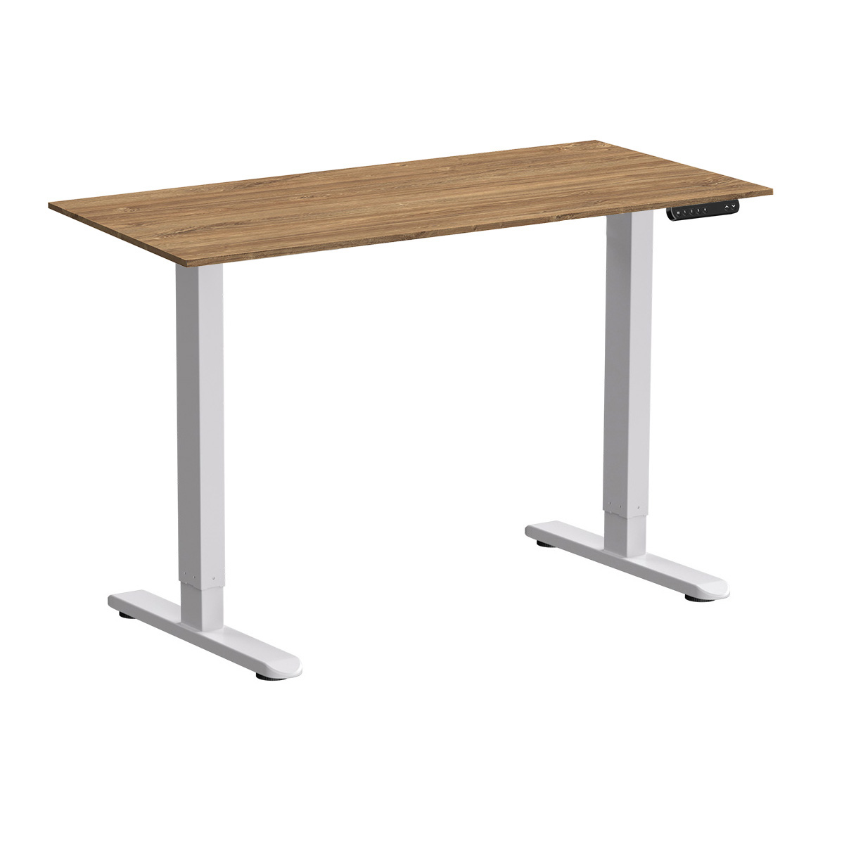 Стол с электроприводом WellDesk Prime 1300x675х18 белый/дуб канзас коричневый (9191462+9072451)