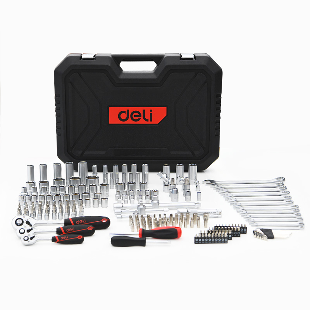 Набор инструмента 1/4", 3/8", 1/2" Deli RS EDQ45216, 216 предметов - 2