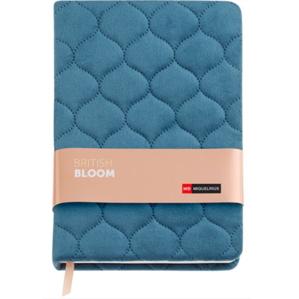 Блокнот Miquelrius  "Engraved Br. Bloom", А5, 80 листов, в точку, синий