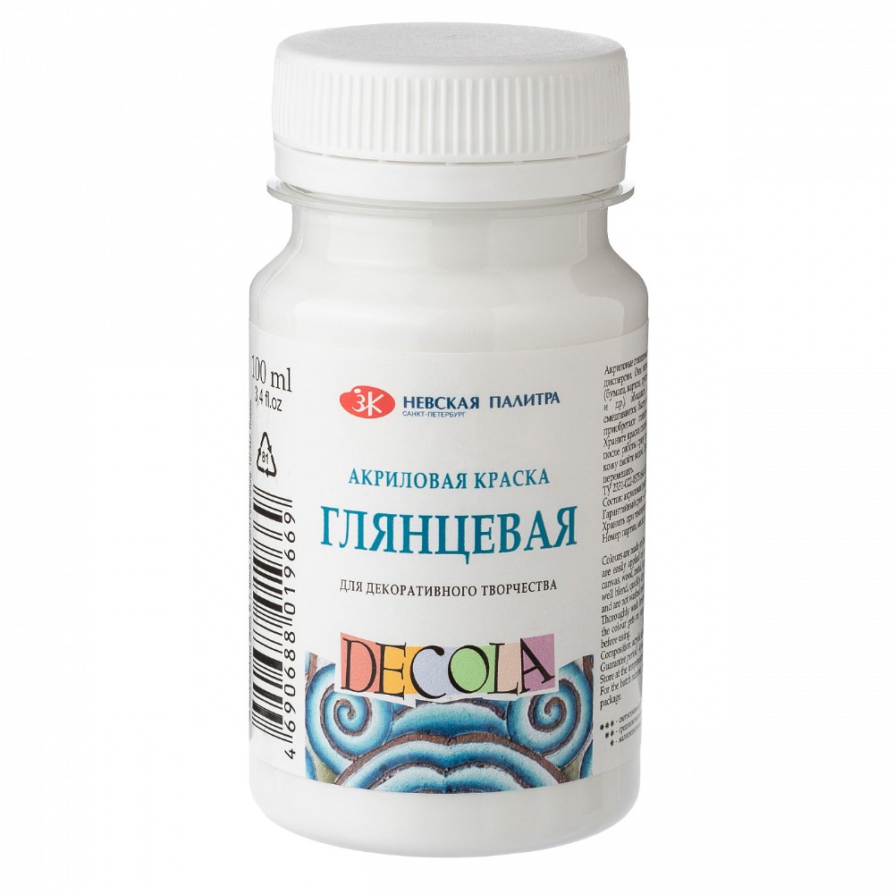 Краска акриловая глянцевая "Декола", 100 мл